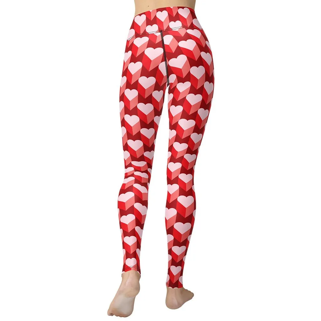 Valentine's Day Heart Yoga Leggings