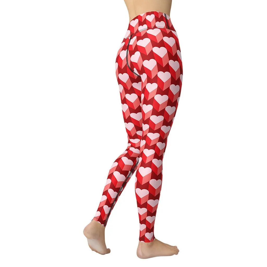 Valentine's Day Heart Yoga Leggings