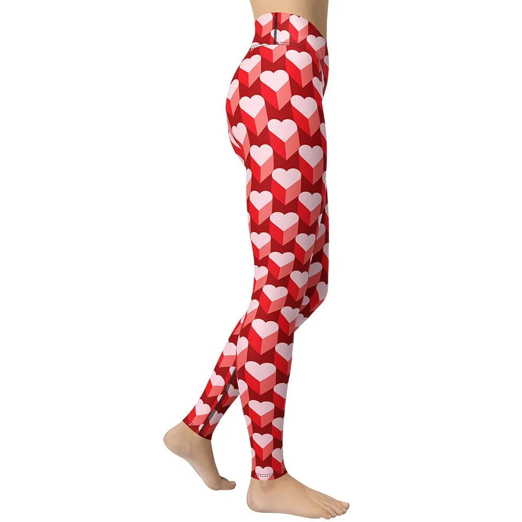 Valentine's Day Heart Yoga Leggings