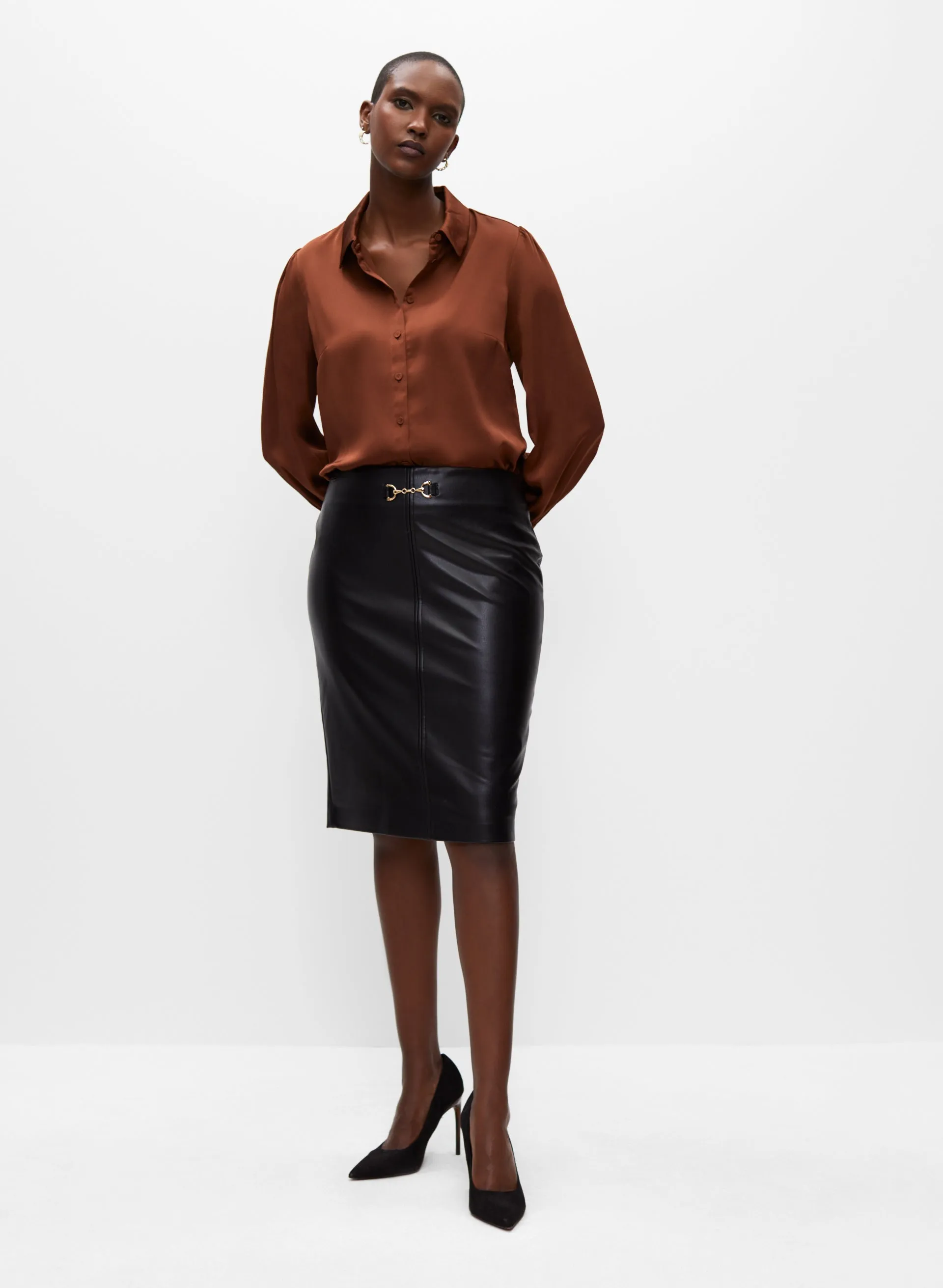 Vegan Leather Skirt