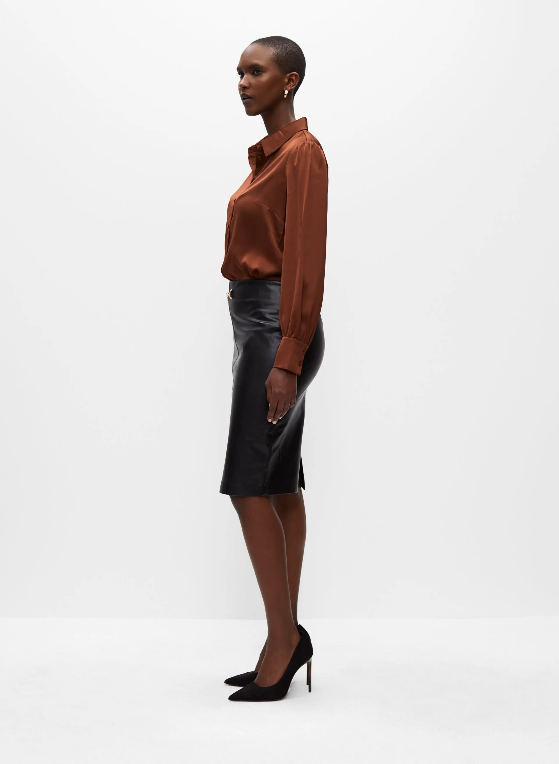 Vegan Leather Skirt