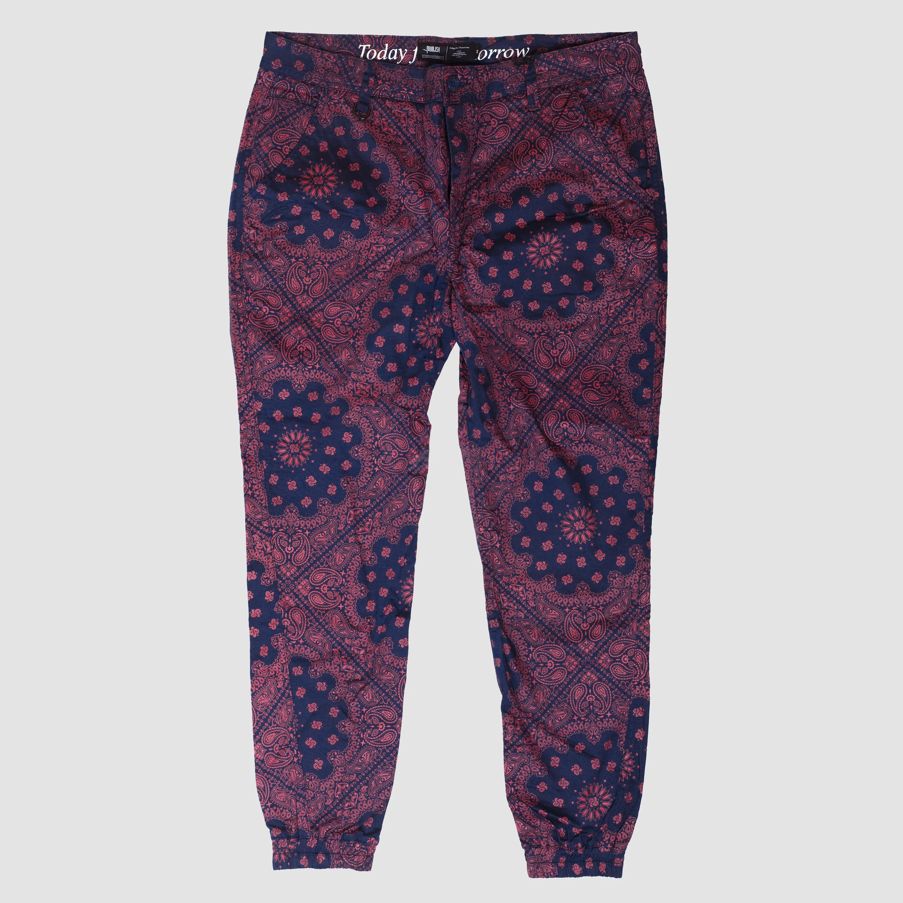 Vintage - Men - Publish Paisley Joggers - Navy/Red