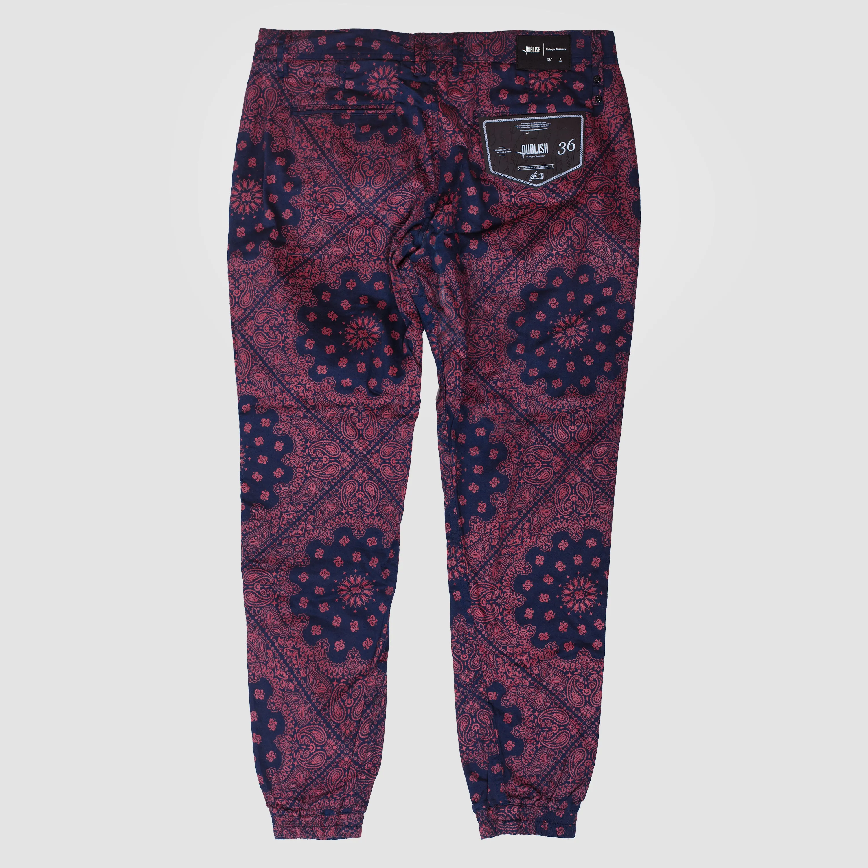 Vintage - Men - Publish Paisley Joggers - Navy/Red