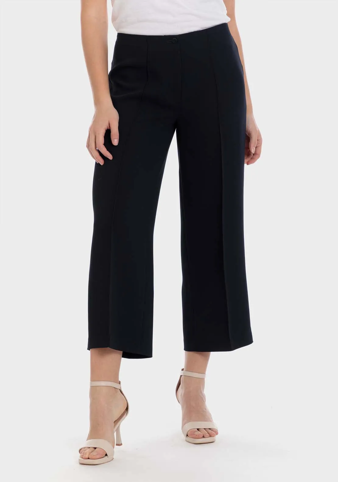 Wide Crepe Trousers