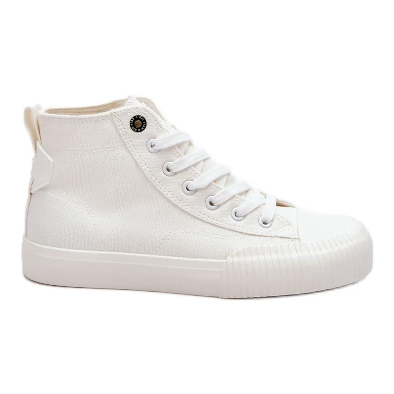 Women's Big Star Fabric High Top Sneakers LL274445 White