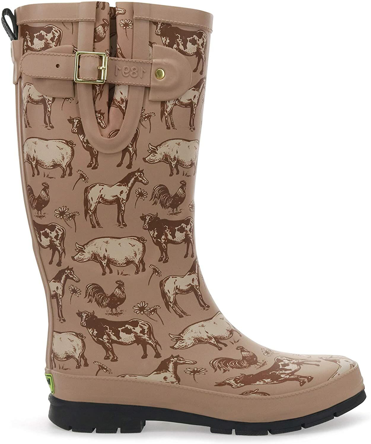 Women's Tall Friendly Farm Rubber Boot in Tan