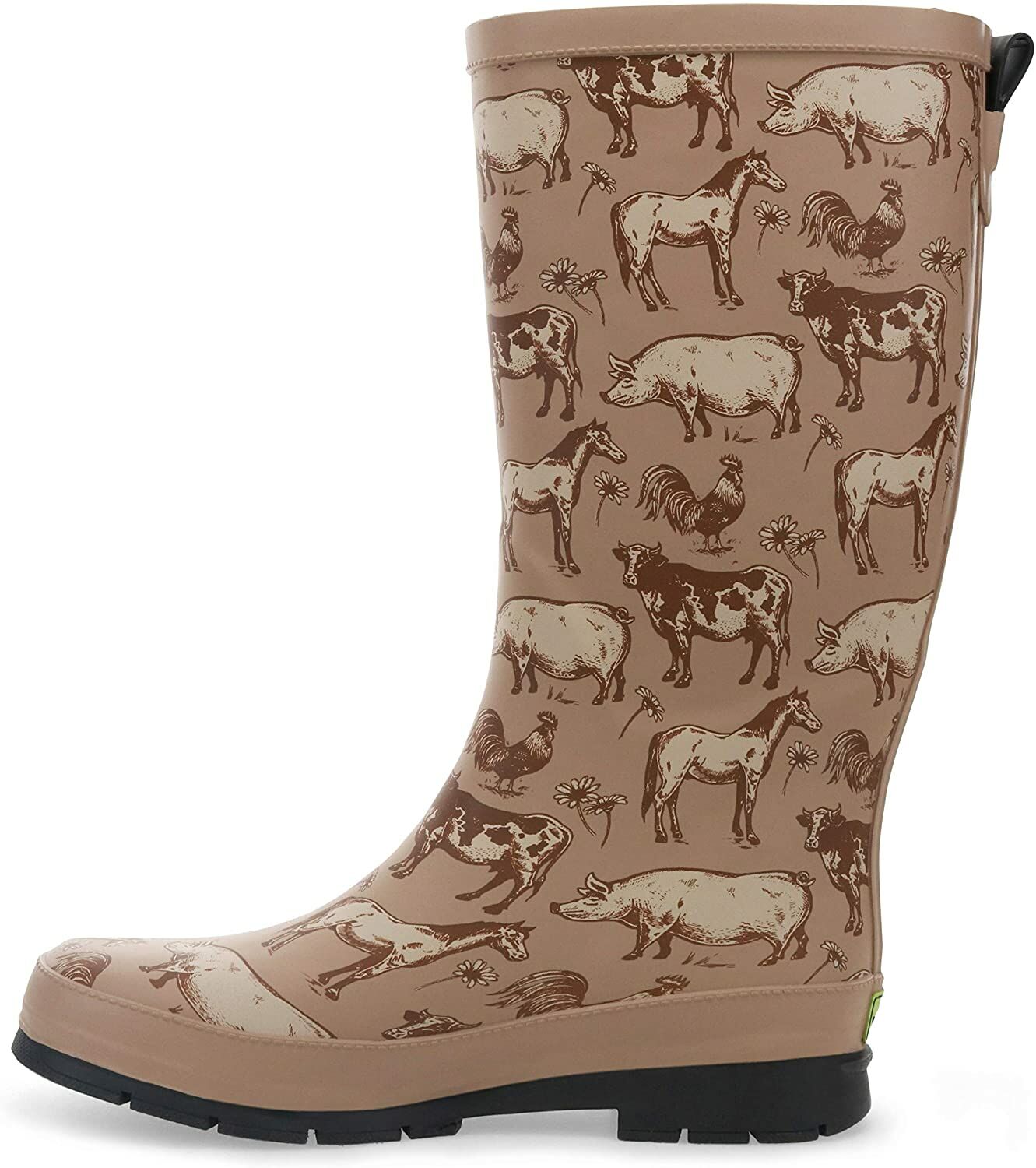 Women's Tall Friendly Farm Rubber Boot in Tan