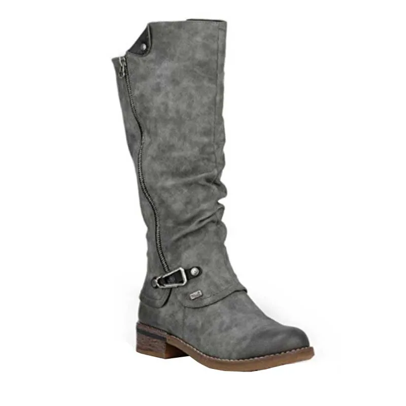 Women’s Rieker Fabrizia 52 Tall Boot – Smoke/Nero