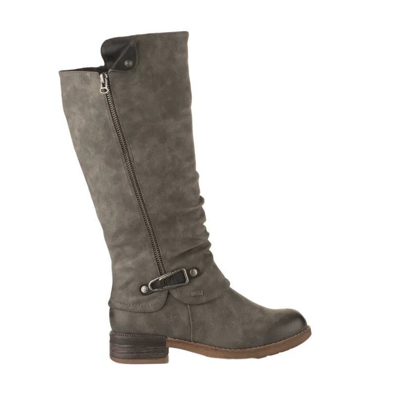 Women’s Rieker Fabrizia 52 Tall Boot – Smoke/Nero