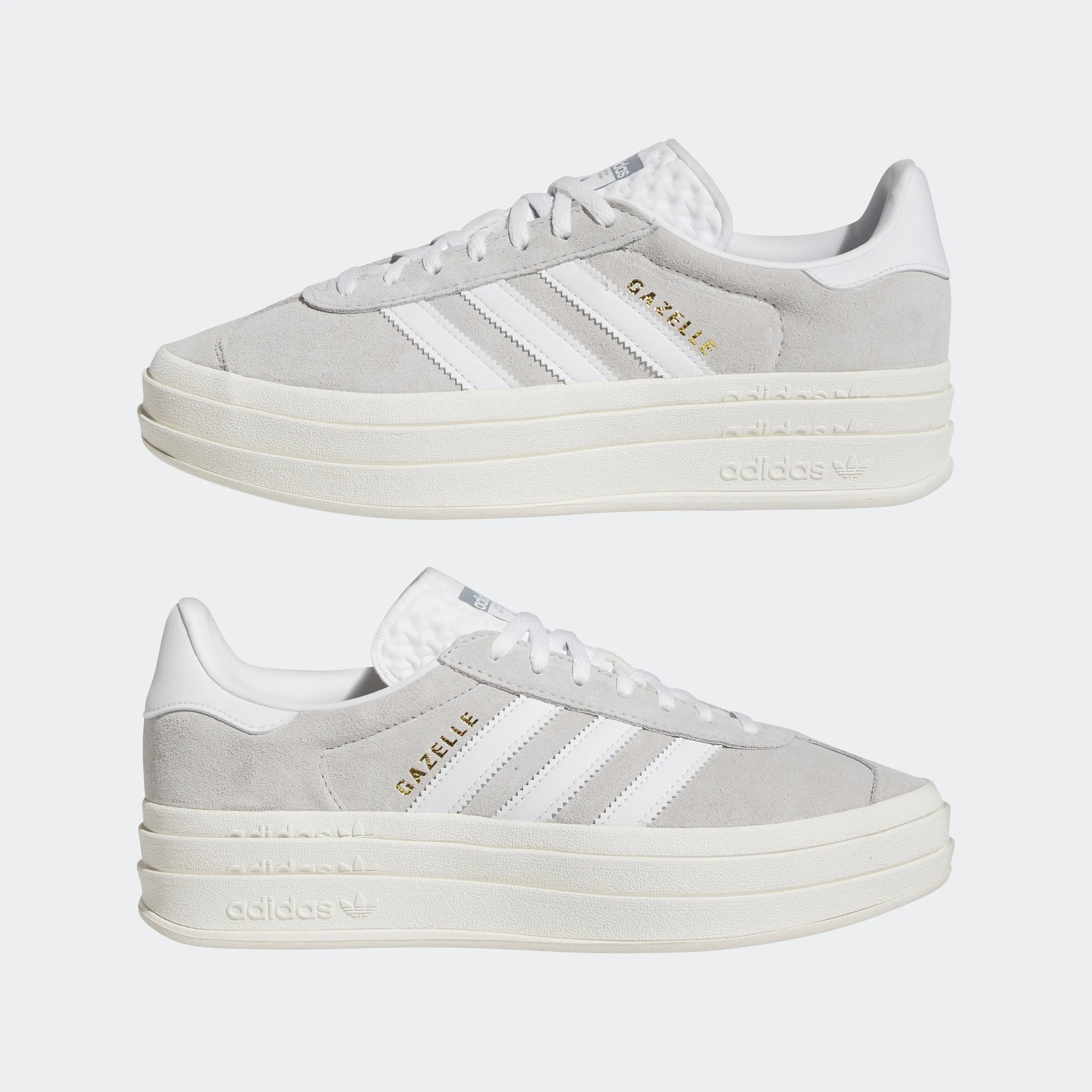 Women's adidas Originals Gazelle Bold Shoes Grey Two