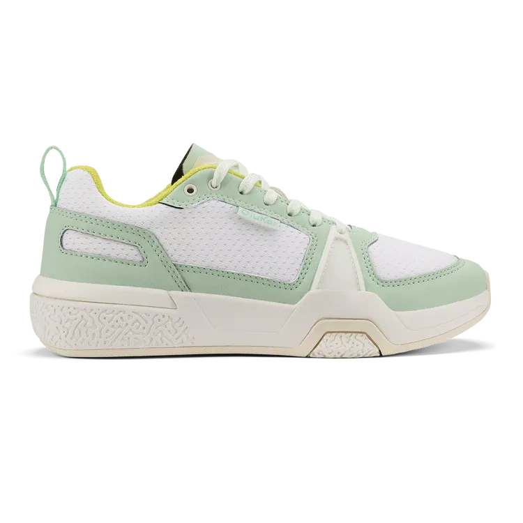 Women's Olukai Anau Pickleball Shoes Color: Bright White / Pale Mint