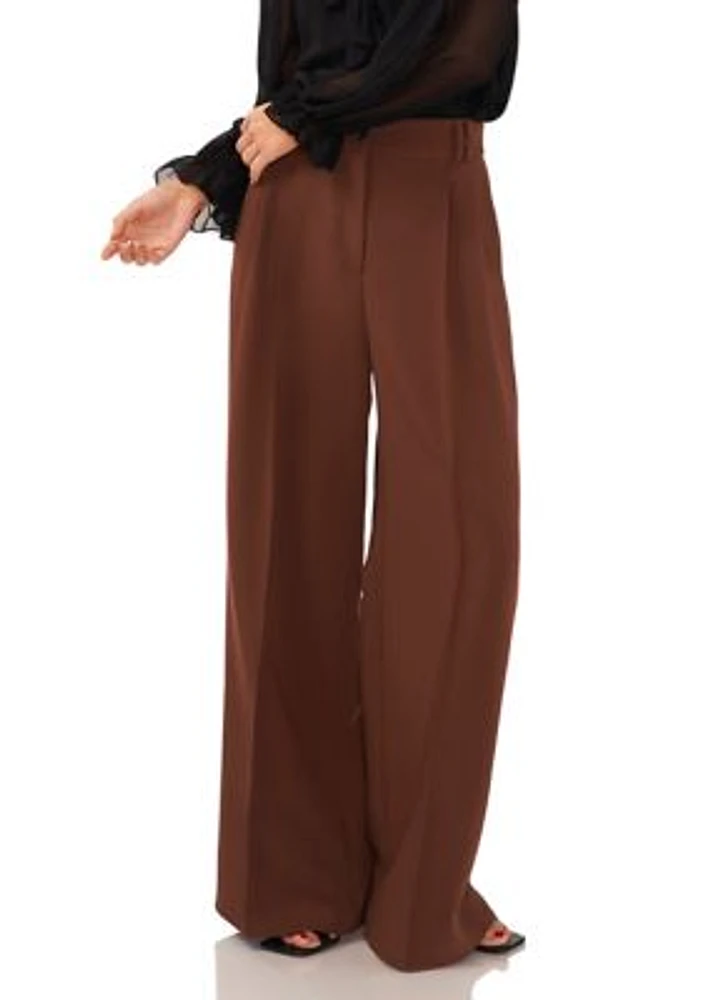 Women's Wide Leg Pleated Trousers