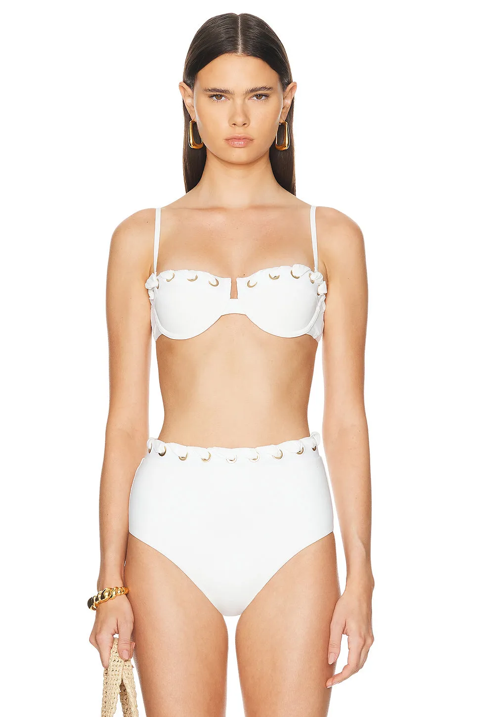 Zimmermann Halliday Eyelet Balconette Bikini Top