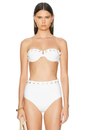 Zimmermann Halliday Eyelet Balconette Bikini Top